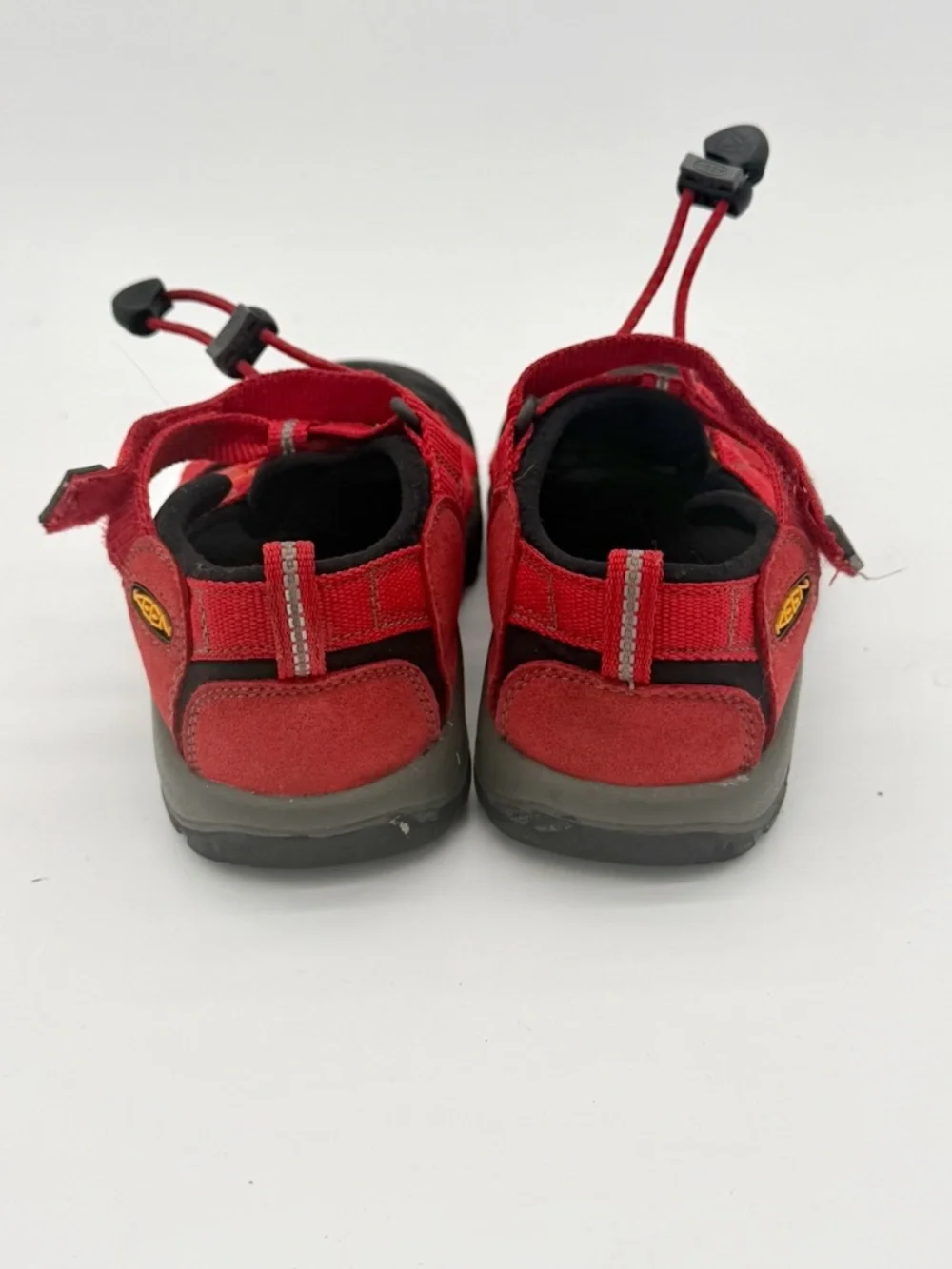 KEEN Kids Newport H2 Waterproof Water Sandals Red Gray Size US Youth 2 EU 34 EUC